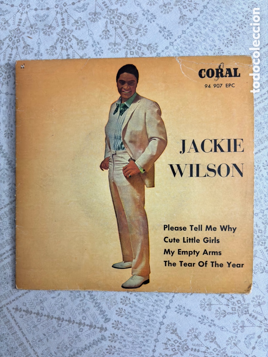 Discos de vinilo: EP Jackie Wilson - Please Tell Me Why / My Empty Arms (Coral 94 907 EPC, 1961) - Edici&oacute;n Espa&ntilde;ola
