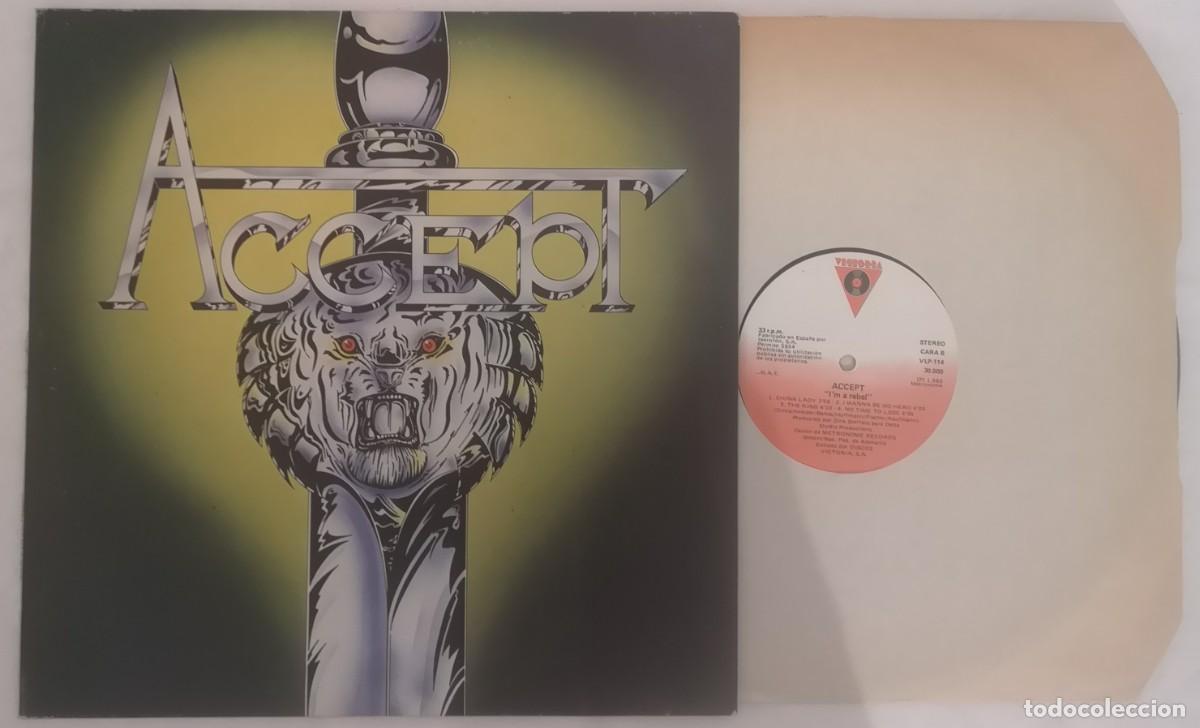 Discos de vinilo: DISCO VINILO ACCEPT I'M A REBEL LP 1984 &iexcl;IMPECABLE!