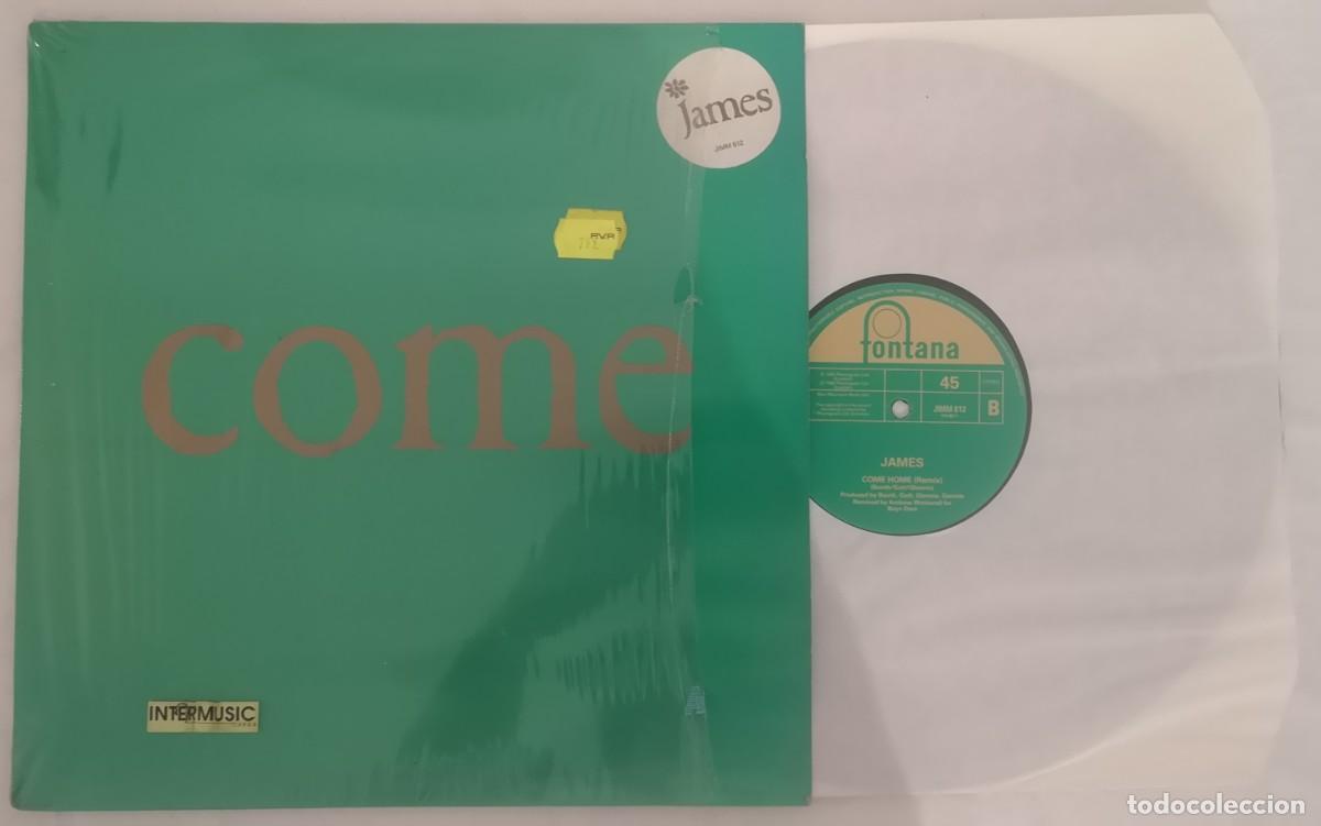 Discos de vinilo: DISCO VINILO JAMES COME HOME REMIX MAXI SINGLE 1990