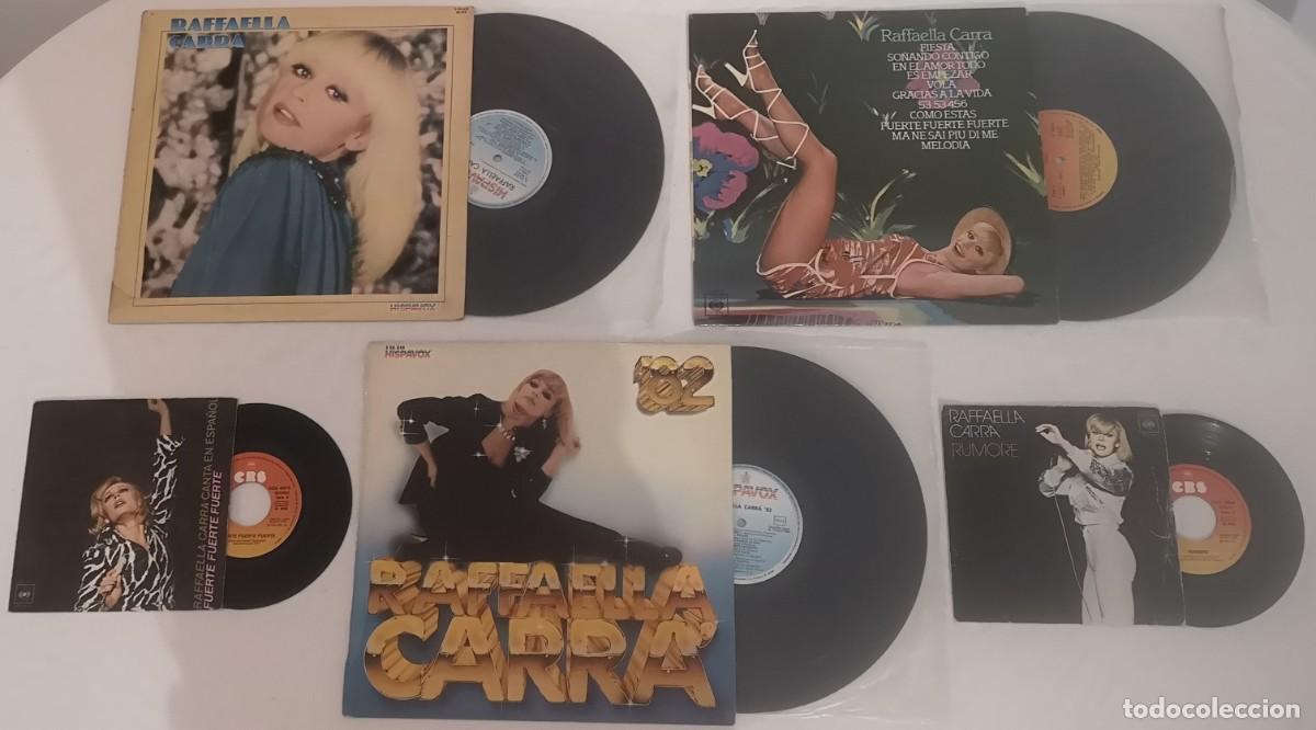 Discos de vinilo: LOTE DISCOS VINILO RAFFAELLA CARRA LP + SINGLES