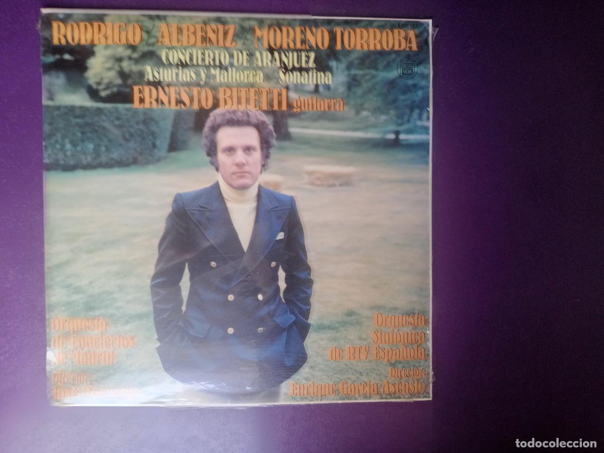 Discos de vinilo: Ernesto Bitetti &ndash; Rodrigo / Albeniz / Moreno Torroba - CONCIERTO DE ARANJUEZ - LP HISPAVOX 1978 -