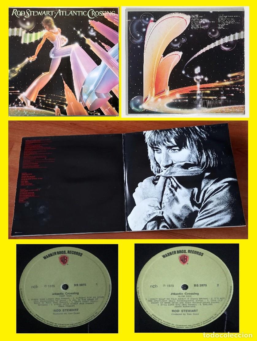 Discos de vinilo: ROD STEWART / atlantic crossing 1975 Sailing, RARO 1&ordf; PRESS, DOBLE CARPETA, !! EXC