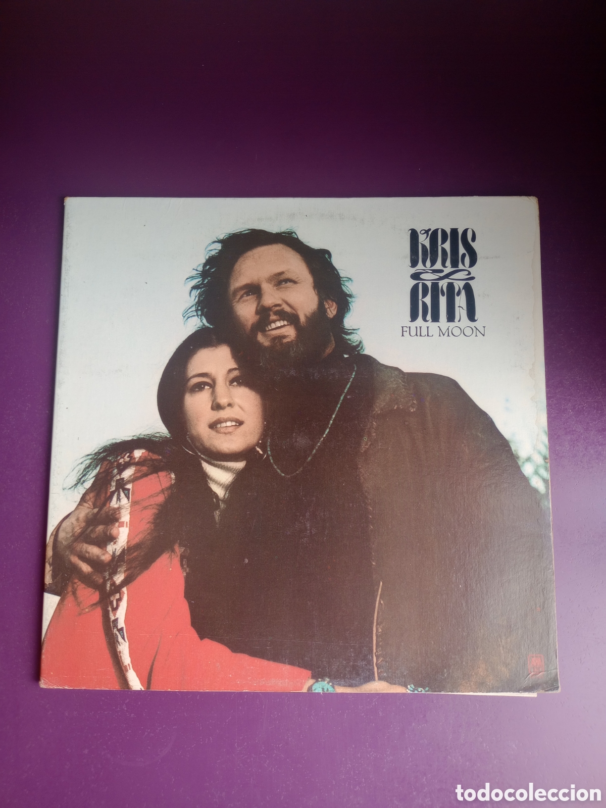 Discos de vinilo: KRIS & RITA COOLIDGE &ndash; FULL MOON - LP A&M 1973 - EDICION USA SIN APENAS USO - COUNTRY ROCK 70'S
