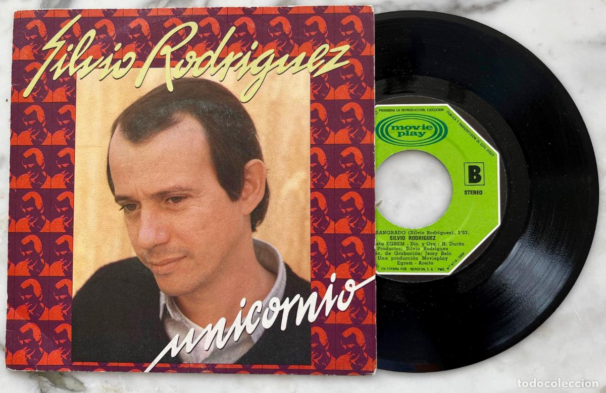 Discos de vinilo: SILVIO RODRIGUEZ. UNICORNIO / SON DESANGRADO. SINGLE ORIGINAL ESPA&Ntilde;A 1982