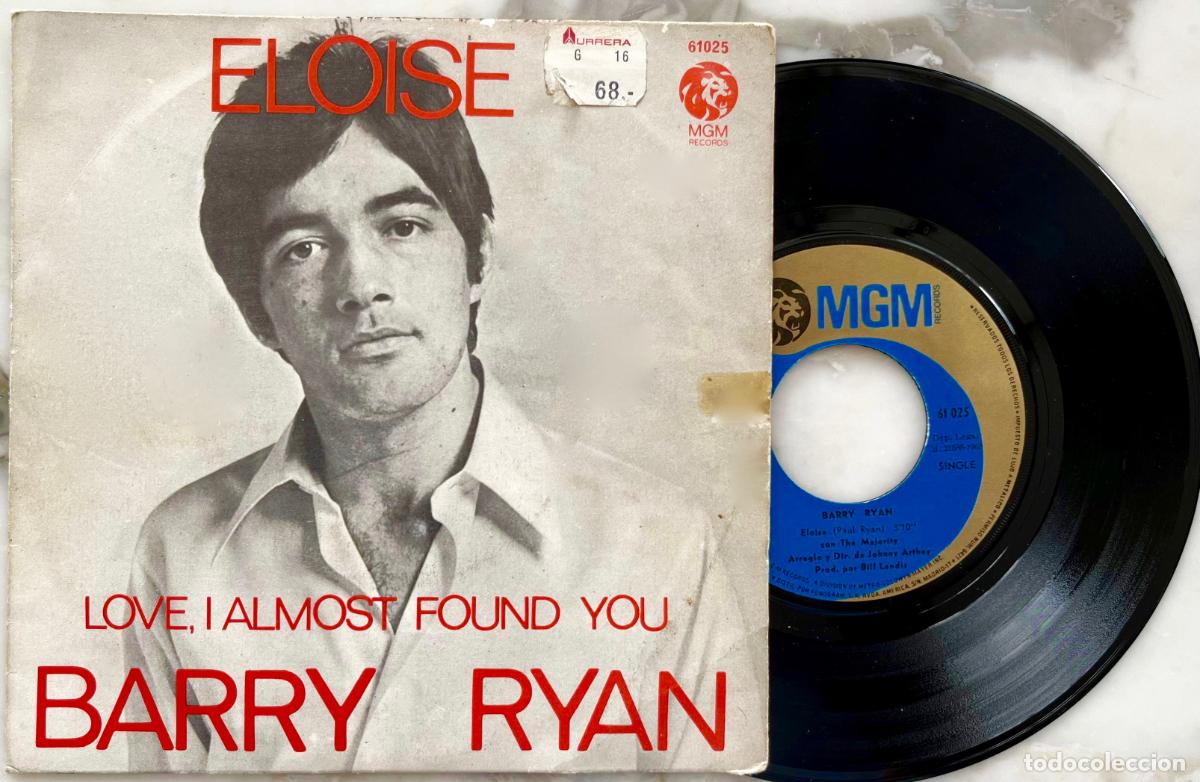 Discos de vinilo: BARRY RYAN. ELOISE. SINGLE ORIGINAL ESPA&Ntilde;A 1968
