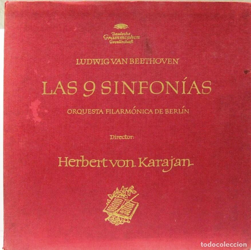 Discos de vinilo: LUDWIG VAN BEETHOVEN - LAS 9 SONFONIAS - DIRECCION VON KARAJAN - LP
