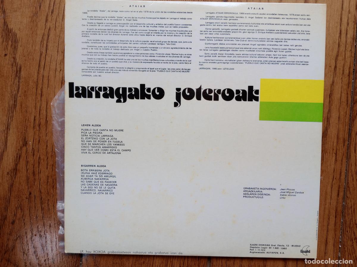 Discos de vinilo: Ataiar - joteras de Larraga - Foto 4