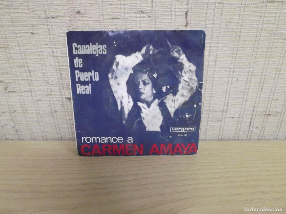 Discos de vinilo: Disco peque&ntilde;o Romance a Carmen Amaya.Vergara 1965