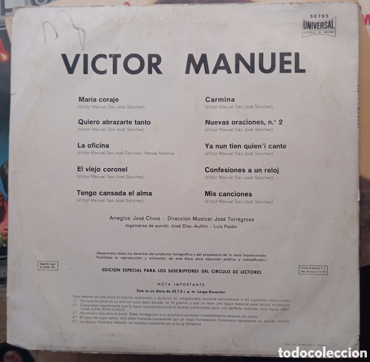 Discos de vinilo: VINILOS VICTOR MANUEL - Foto 3