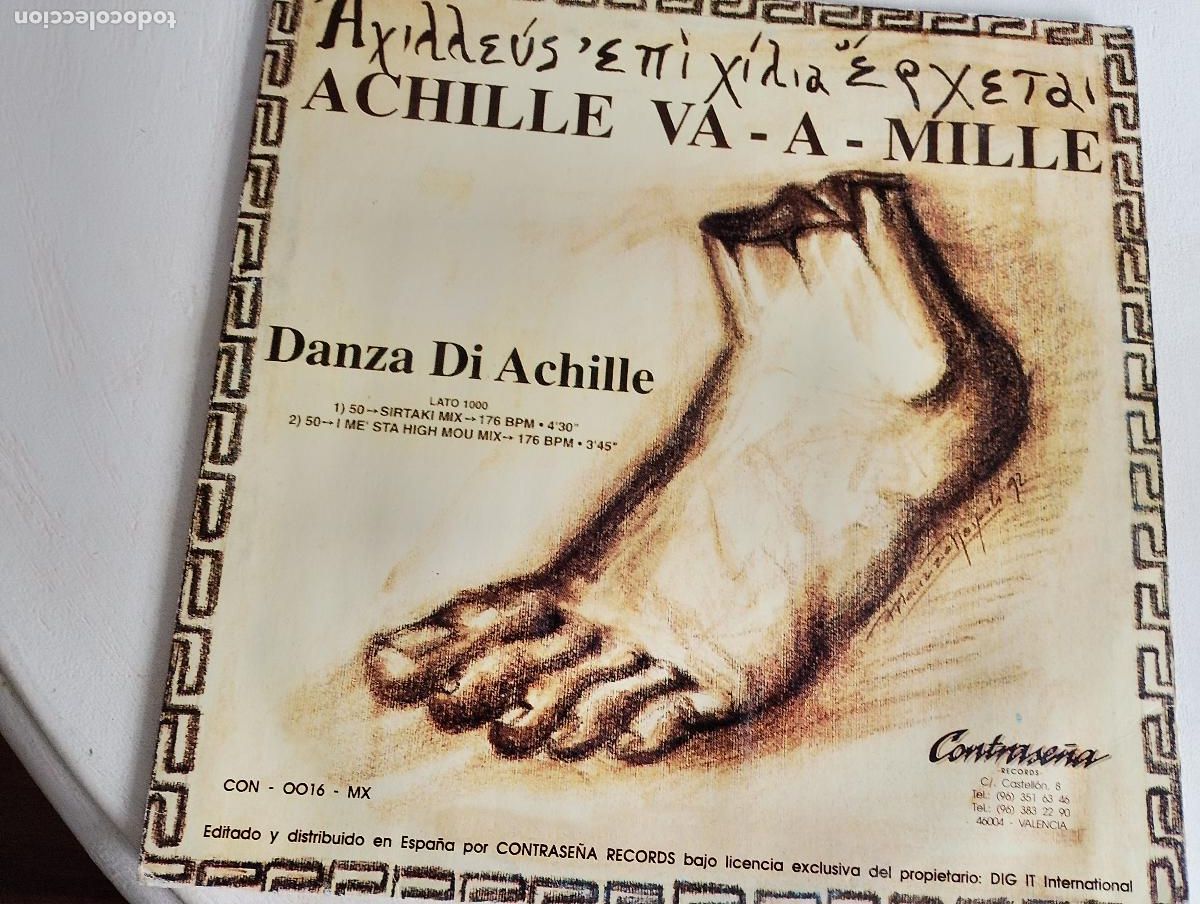 Discos de vinilo: A Chille Va A Mille &ndash; Danza Di Achille,1993 Electronic Techno - Foto 4
