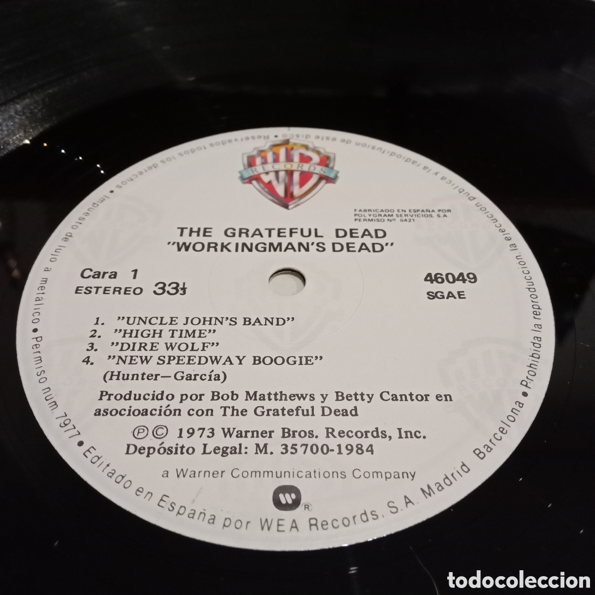 Discos de vinilo: THE GRATEFUL DEAD - WORKINGMANS DEAD - LP - Foto 4