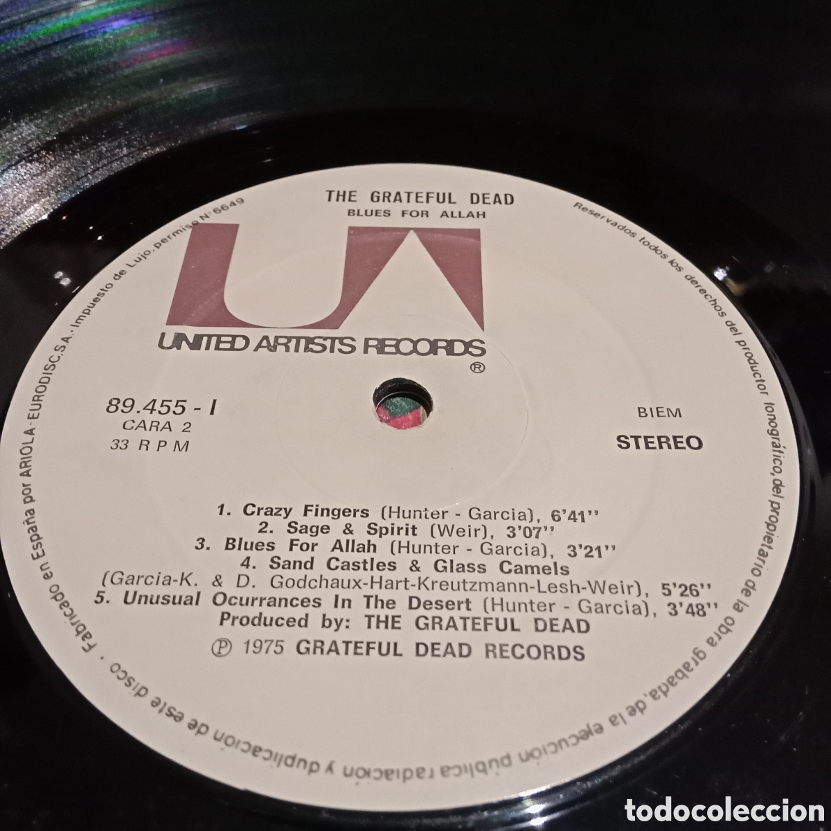 Discos de vinilo: THE GRATEFUL DEAD - BLUES FOR ALLAH - LP - Foto 5