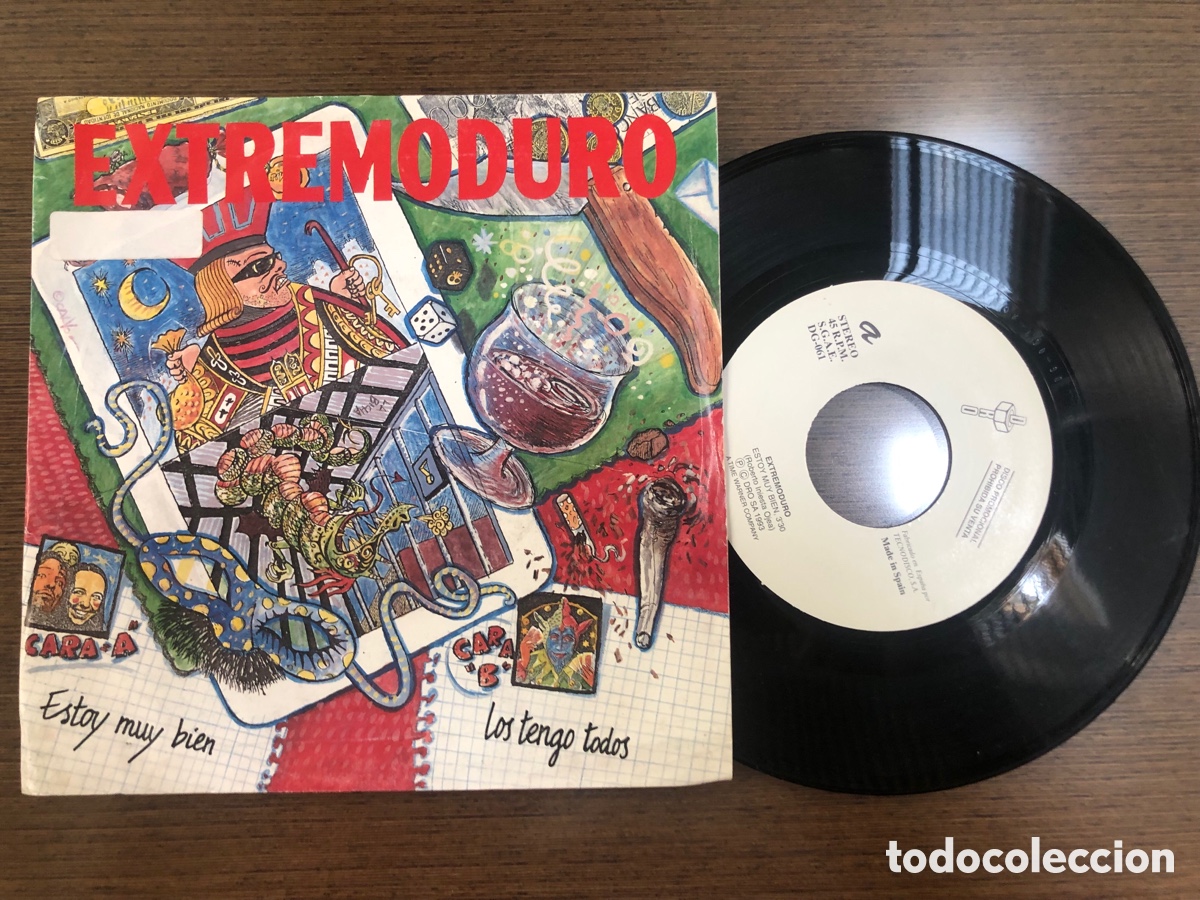Discos de vinilo: EXTREMODURO - Estoy muy bien / Los tengo todos 7&rdquo; (1993, DRO) Rock transgresivo. Robe