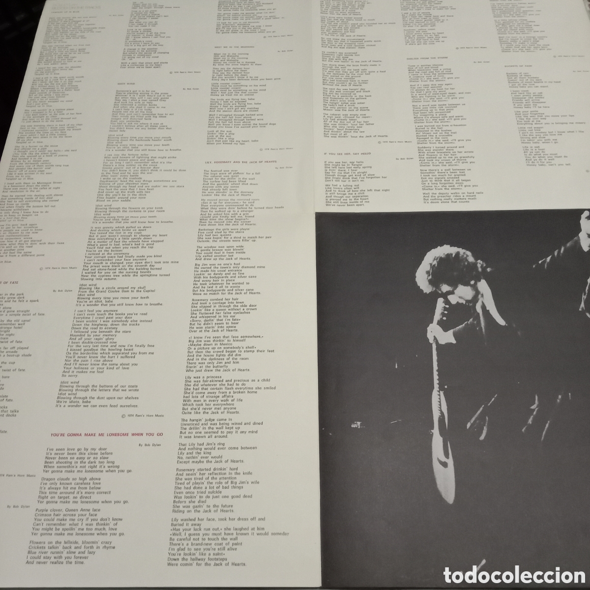 Discos de vinilo: BOB DYLAN - BLOOD ON THE TRACKS - LP - Foto 5