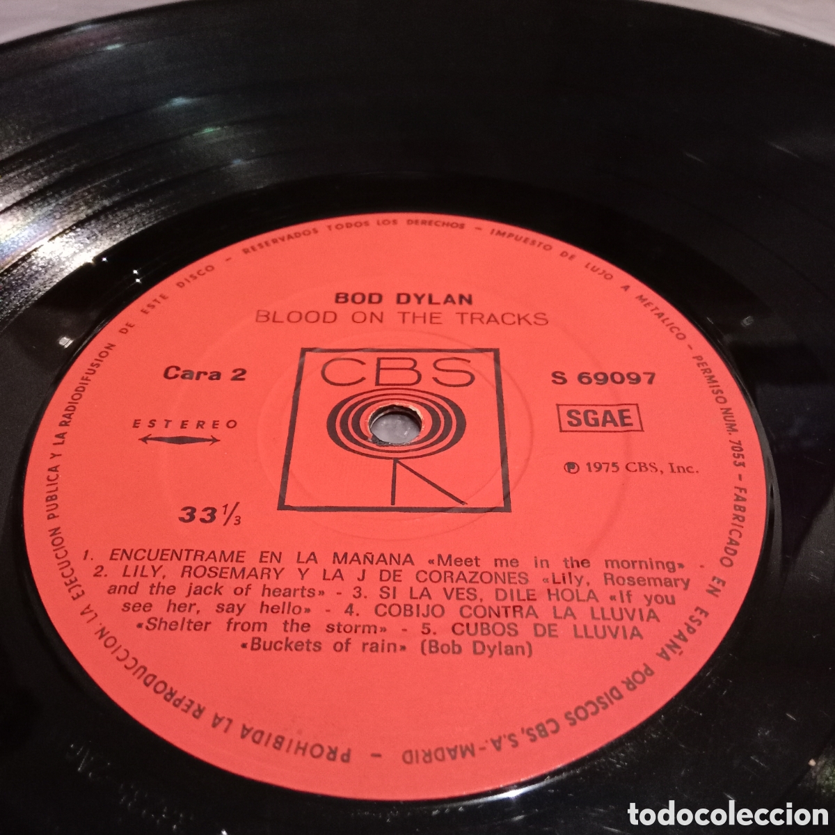 Discos de vinilo: BOB DYLAN - BLOOD ON THE TRACKS - LP - Foto 9