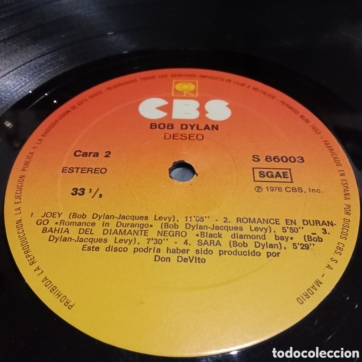 Discos de vinilo: BOB DYLAN - DESIRE - LP - Foto 9