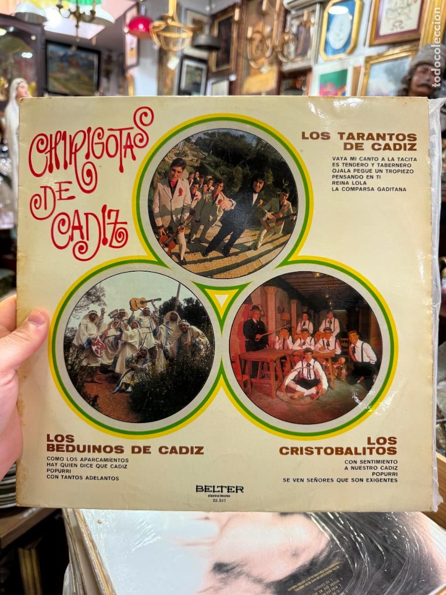 Discos de vinilo: LP CHIRIGOTAS DE CADIZ - LOS BEDUINOS - LOS TARANTOS - LOS CRISTOBALITOS - CARNAVAL CADIZ