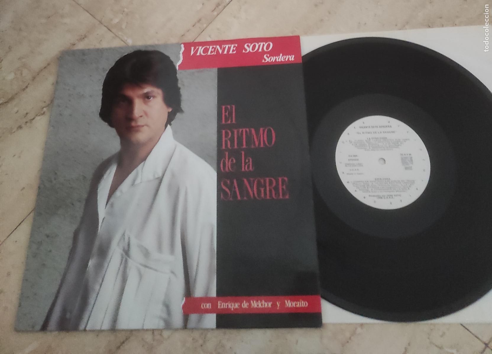 Discos de vinilo: VICENTE SOTO SORDERA - EL RITMO DE LA SANGRE. LP Grabaciones Accidentales 1988-EXCELENTE COMO NUEVO
