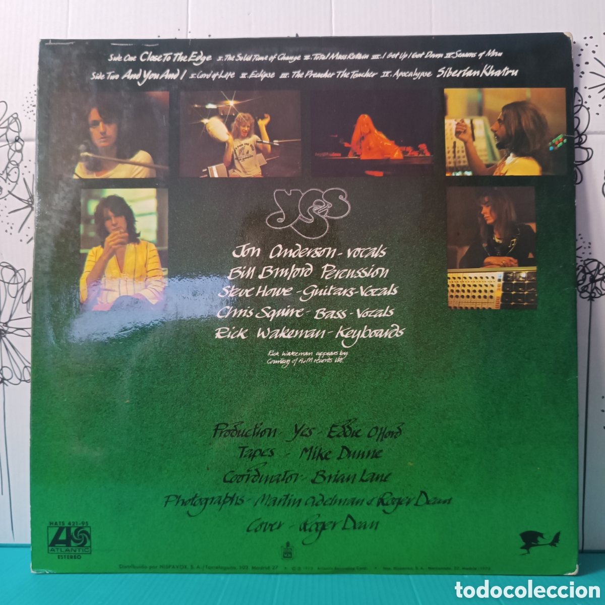 Discos de vinilo: YES. CLOSE TO THE EDGE. LP. 1973. GATEFOLD - Foto 2