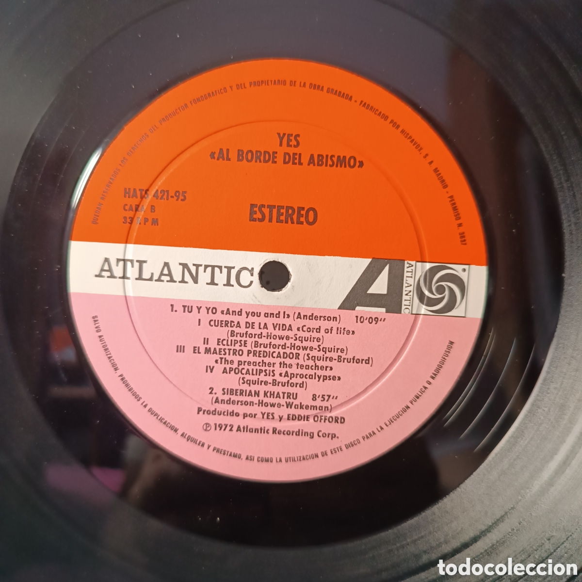 Discos de vinilo: YES. CLOSE TO THE EDGE. LP. 1973. GATEFOLD - Foto 5
