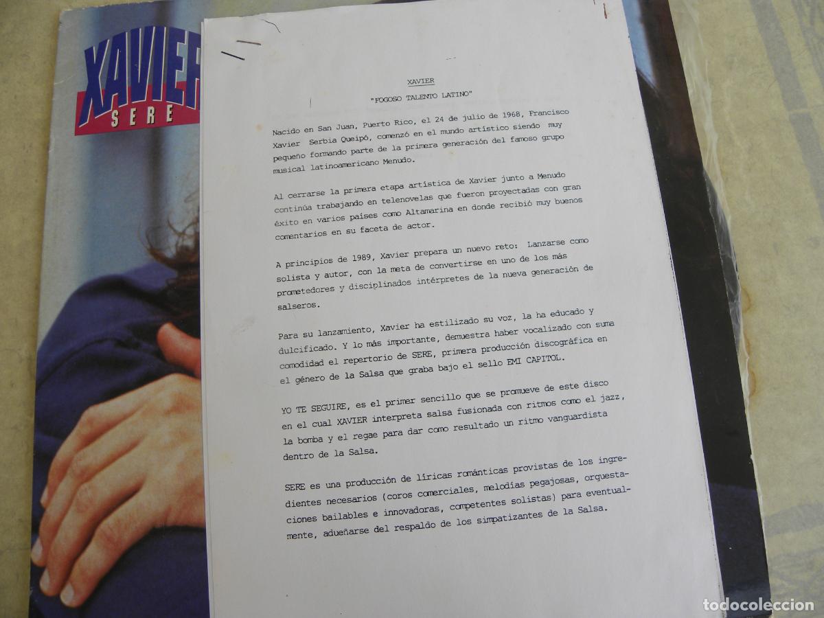 Discos de vinilo: XAVIER -SERE -LP 1991 - Foto 3