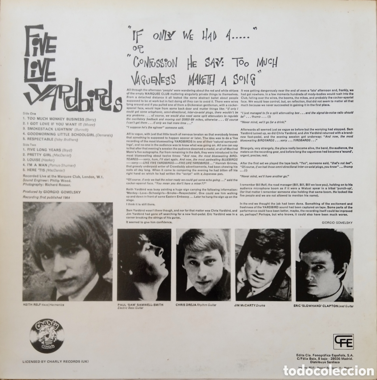 Discos de vinilo: Disco de vinilo Yardbirds - Foto 2