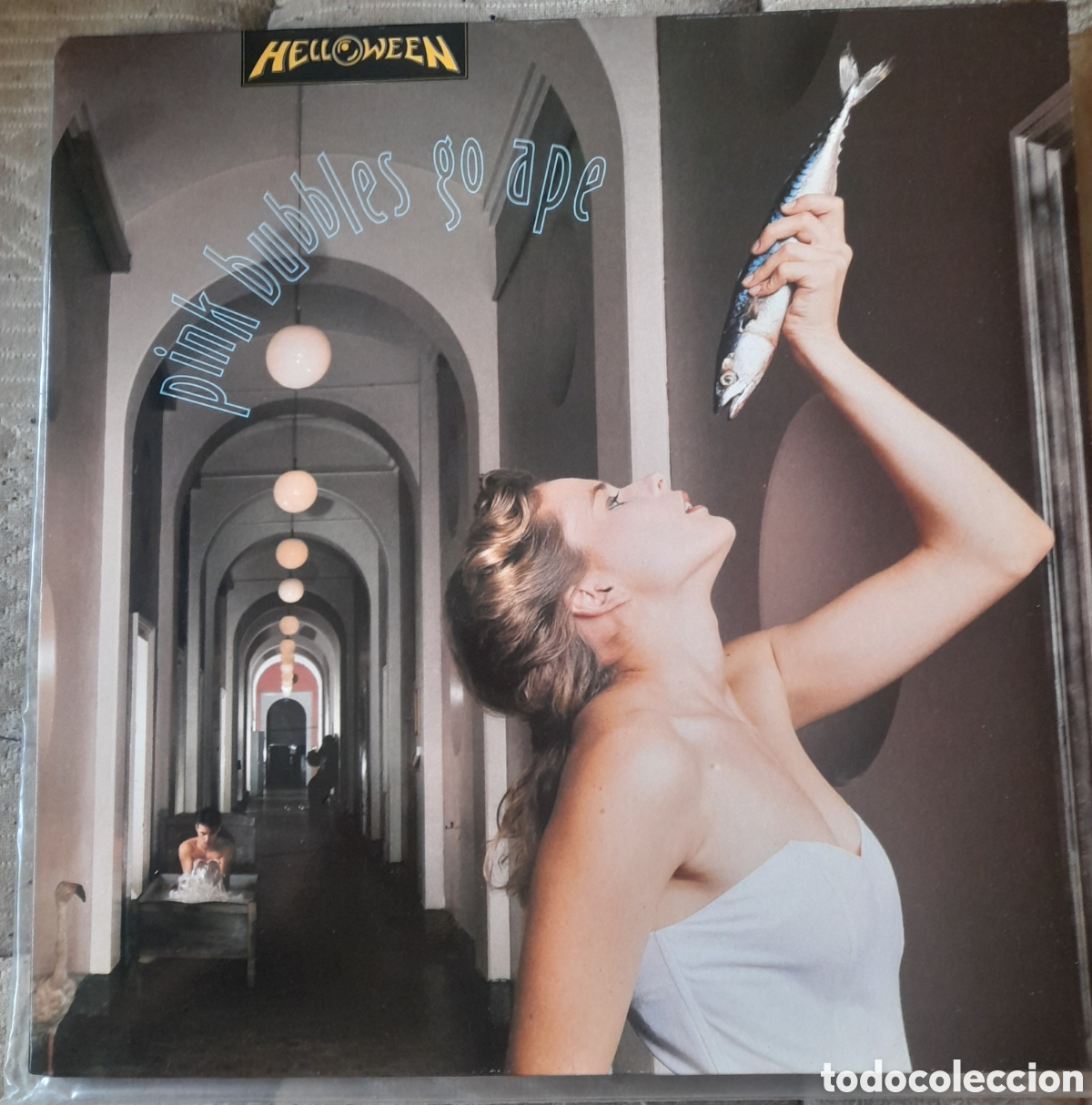 Discos de vinilo: HELLOWEEN - PINK BUBBLES GO APE. LP SPAIN 1991