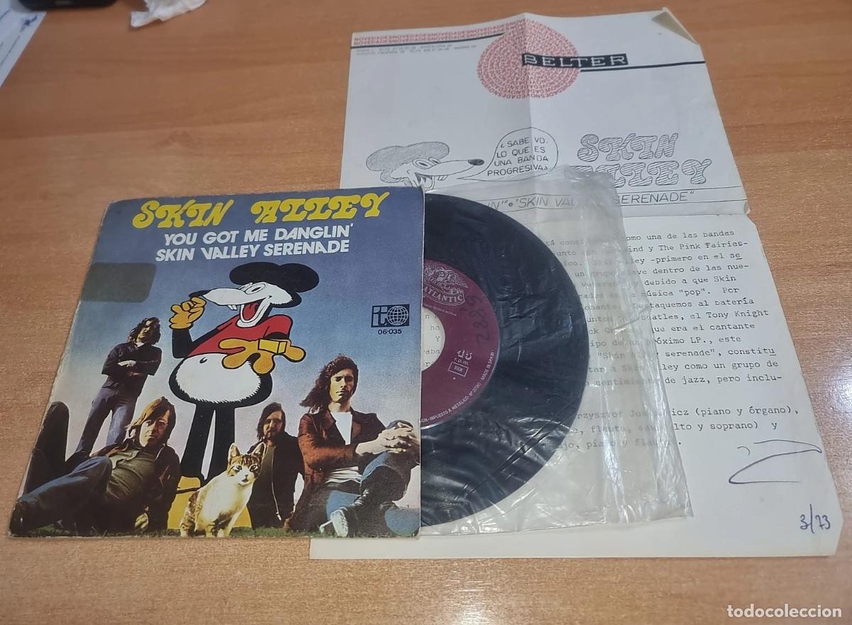 Discos de vinilo: SKIN ALLEY You got me danglin' 7&rdquo; SINGLE VINILO PROMO CON HOJA DE PRENSA DEL A&Ntilde;O 1973 2 TEMAS