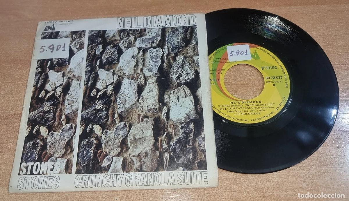 Discos de vinilo: NEIL DIAMOND Stones 7&rdquo; SINGLE VINILO DEL A&Ntilde;O 1971 CONTIENE 2 TEMAS