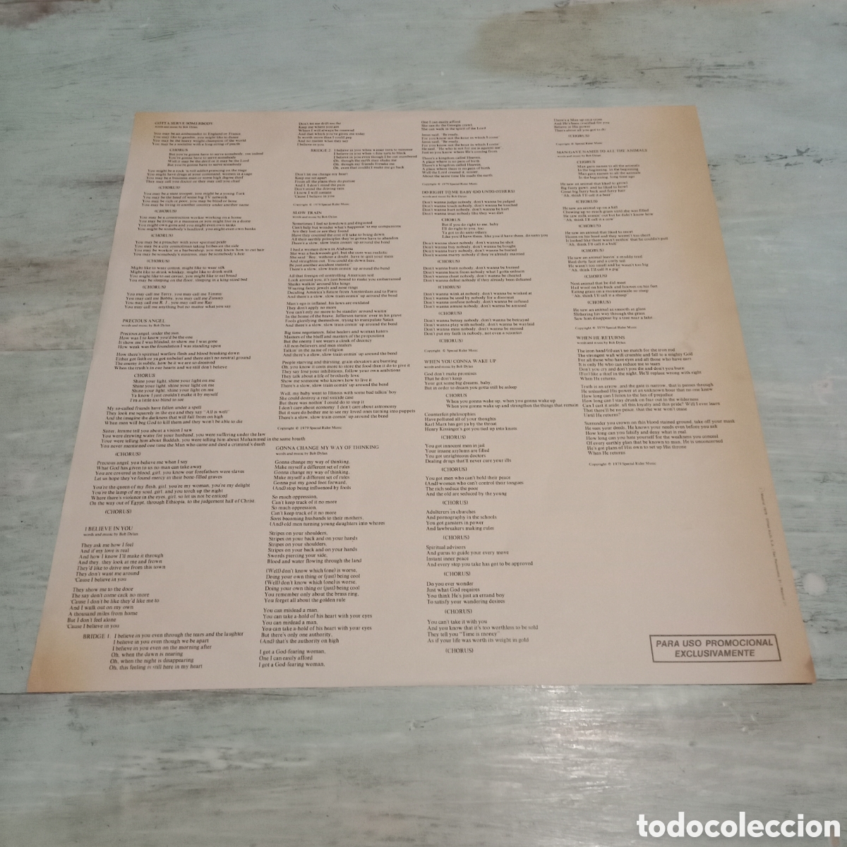 Discos de vinilo: BOB DYLAN - SLOW TRAIN COMING - LP - Foto 7