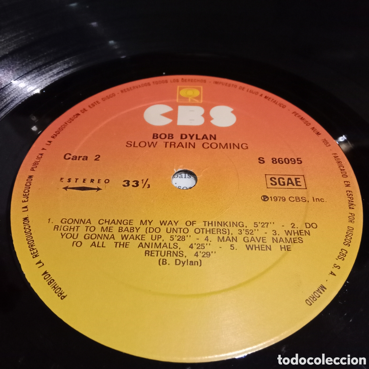 Discos de vinilo: BOB DYLAN - SLOW TRAIN COMING - LP - Foto 9