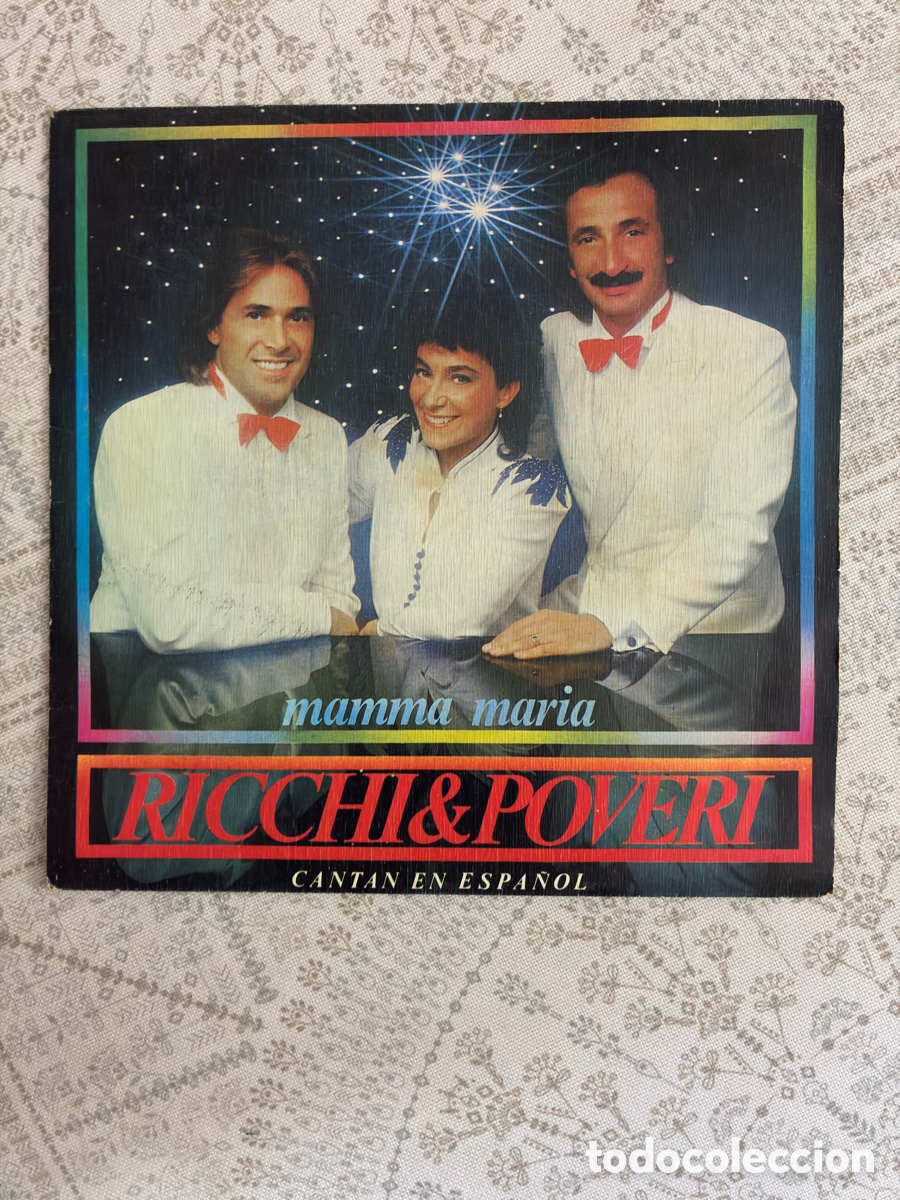 Discos de vinilo: Single 7&rdquo; Ricchi & Poveri - Mamma Maria / Malentendido (Baby Records, Espa&ntilde;a 1983) Cantan en Espa&ntilde;ol
