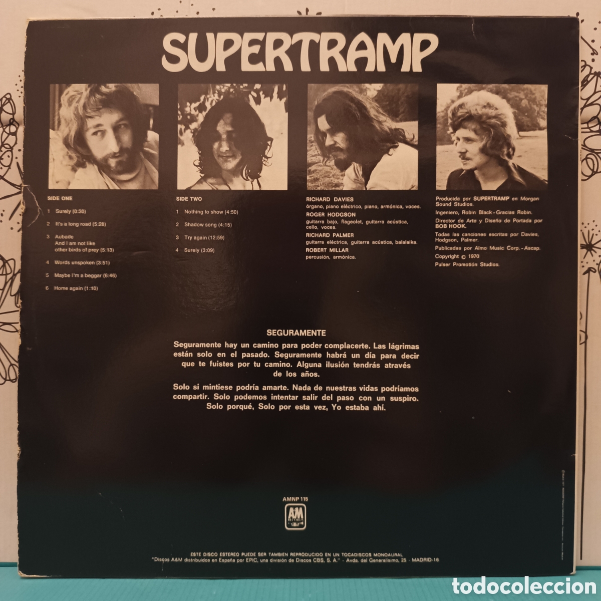 Discos de vinilo: SUPERTRAMP. SUPERTRAMP. LP. 1982 - Foto 2