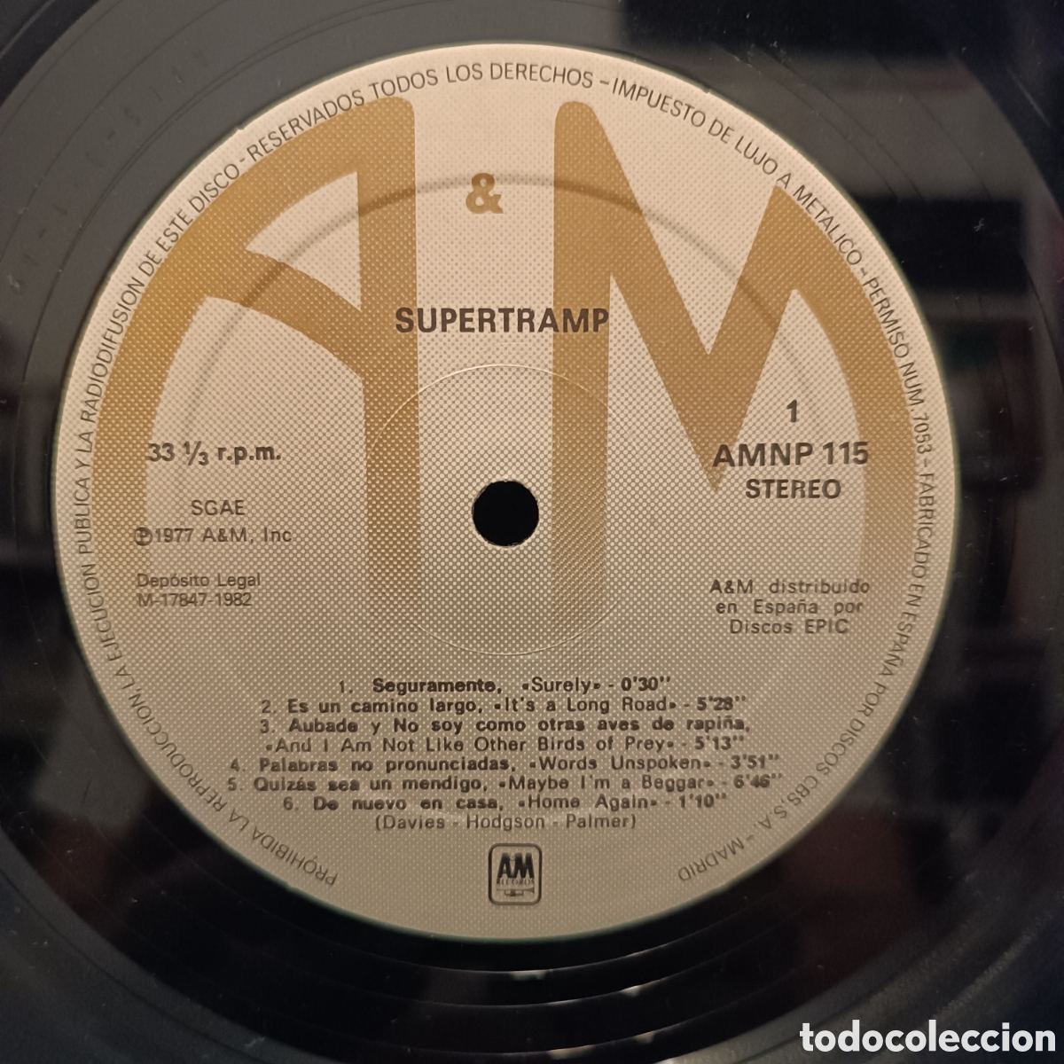 Discos de vinilo: SUPERTRAMP. SUPERTRAMP. LP. 1982 - Foto 3