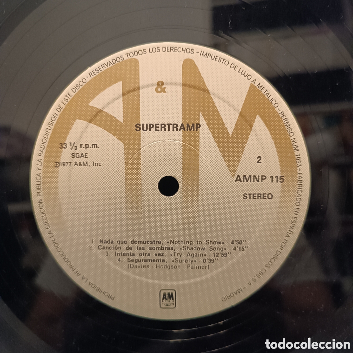 Discos de vinilo: SUPERTRAMP. SUPERTRAMP. LP. 1982 - Foto 4