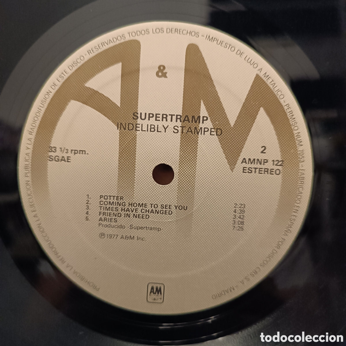 Discos de vinilo: SUPERTRAMP. INDELIBLY STAMPED. LP. 1983. GATEFOLD - Foto 7