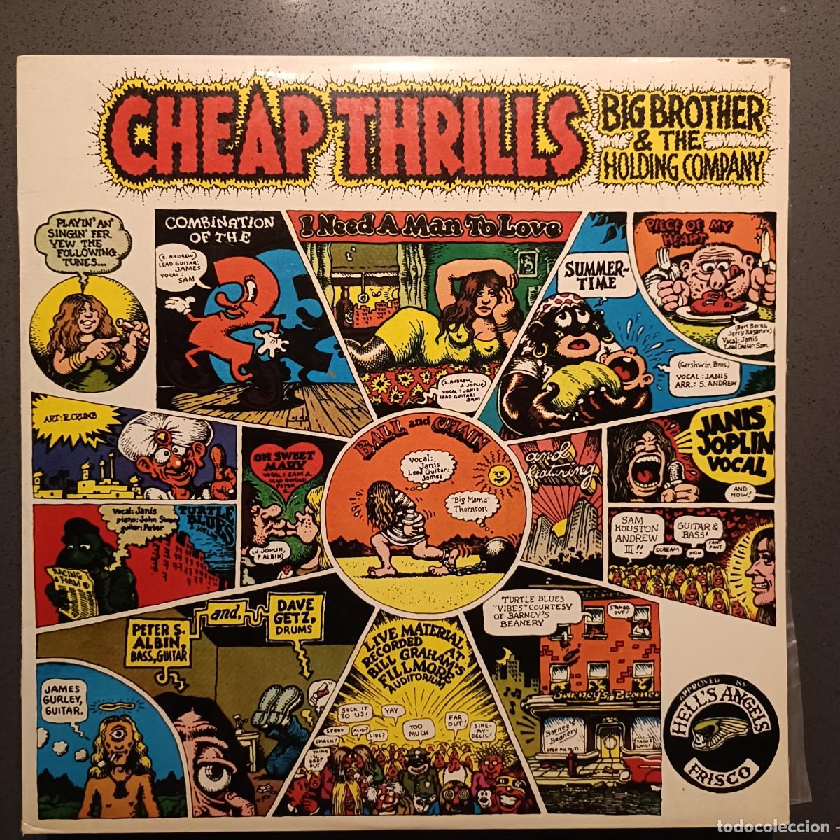 Discos de vinilo: Big Brothers & The Holding Company - Cheap Thrills - LP. sello CBS 1968 (1981)