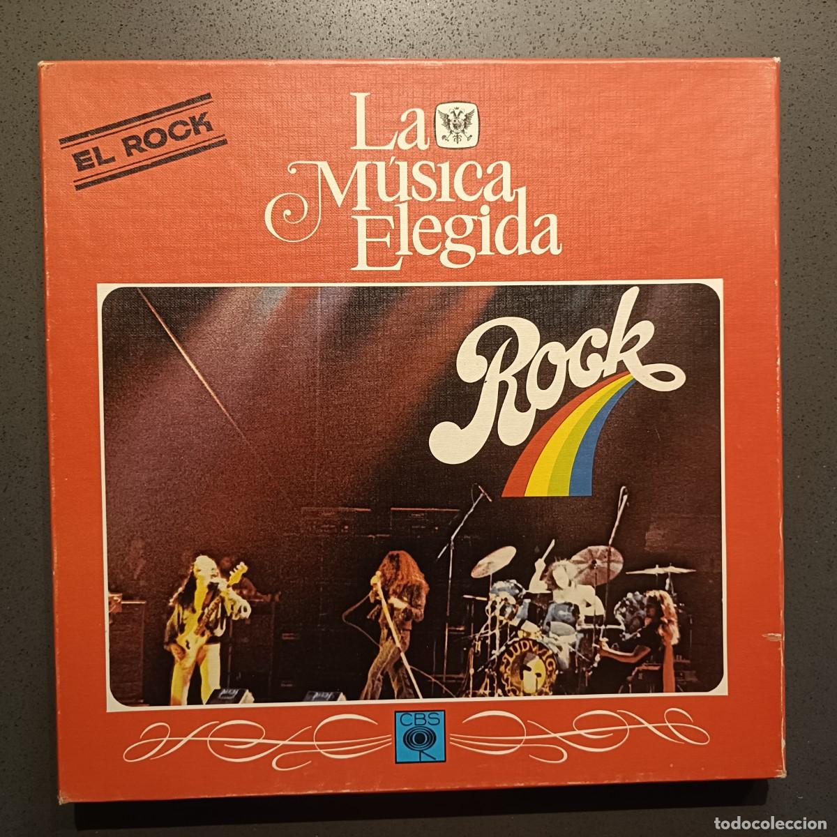 Discos de vinilo: La M&uacute;sica Elegida - El Rock - Caja, contiene 4 LPs. - CBS