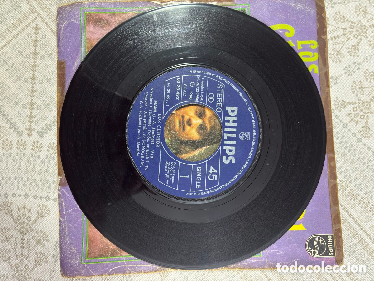 Discos de vinilo: Single 7&rdquo; Vinilo LOS CHICHOS - Mami / Vente Conmigo Gitana (Philips 1980) - Foto 3