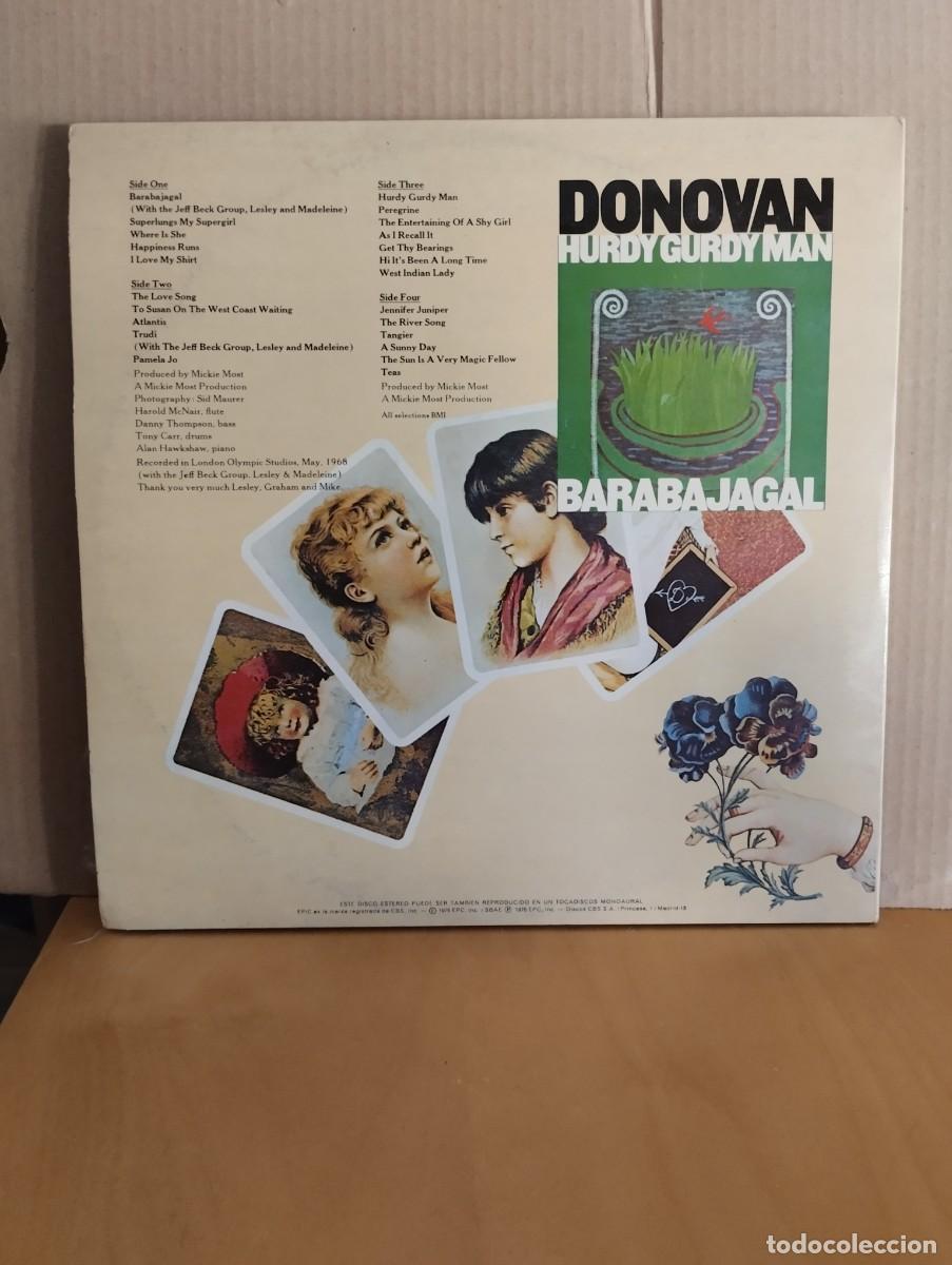 Discos de vinilo: DONOVAN ---- BARABAJAGAL - HURDY GURDY MAN - Foto 2