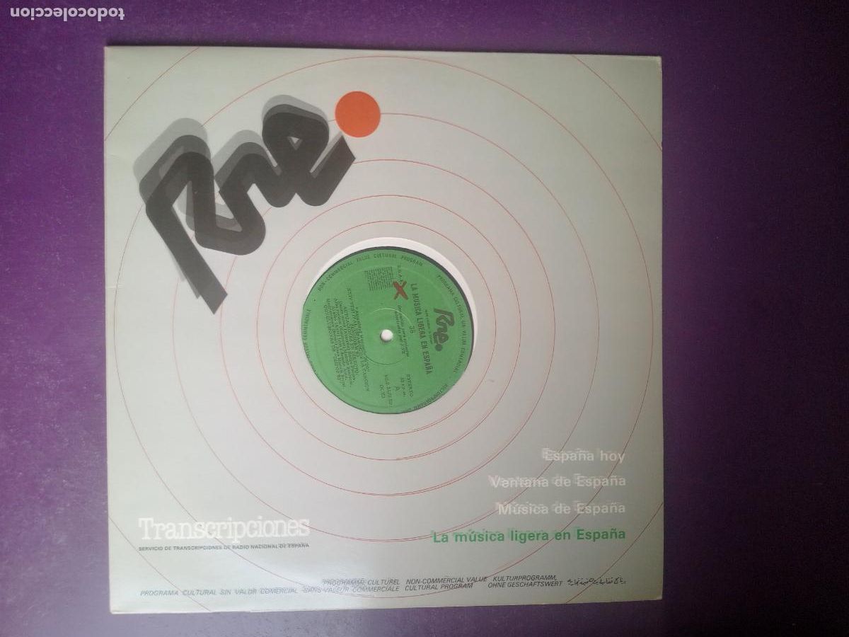 Discos de vinilo: La M&uacute;sica Ligera En Espa&ntilde;a 36 - LP RNE 1983 - ALASKA DINARAMA, SERRAT, MECANO, TINO CASAL, SECRETOS