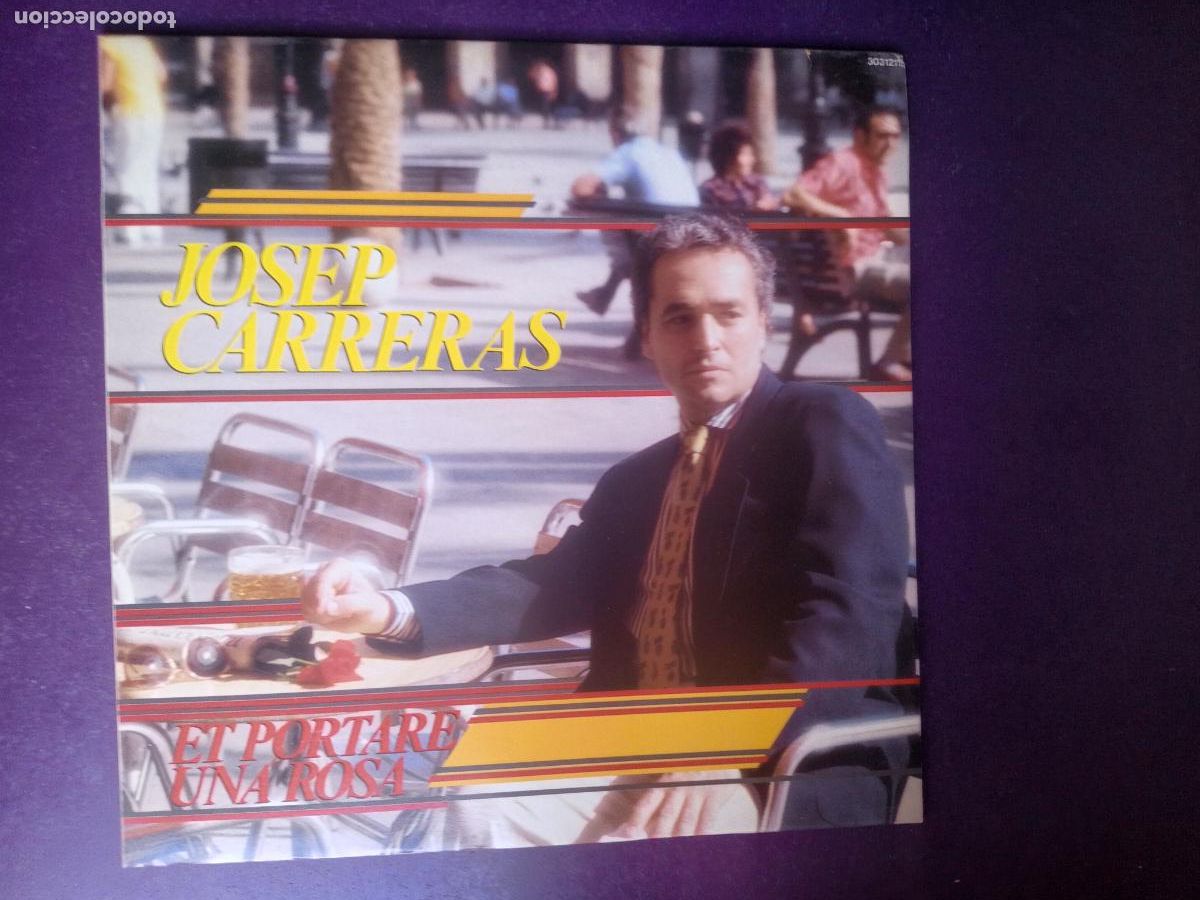 Discos de vinilo: Josep Carreras &ndash; Et Portare Una Rosa - LP ZAFIRO 1987 - CLASICA - FOLK CATALAN - SIN USO