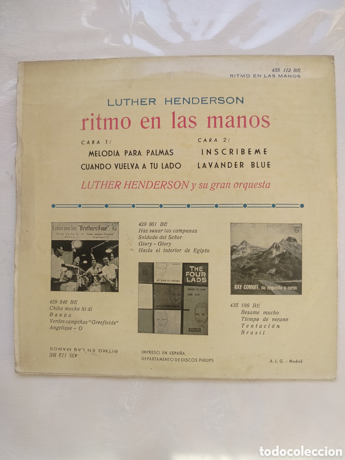 Discos de vinilo: Luther Henderson EP 1960 - Foto 2