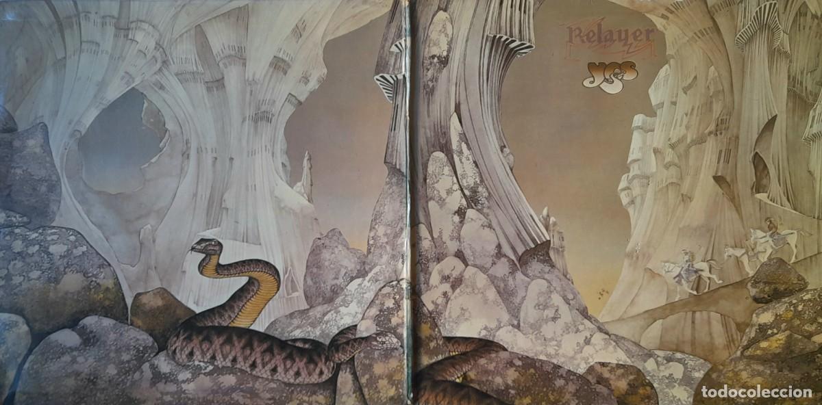Discos de vinilo: Relayer.YES. LP. Carpeta doble y encarte con letras. Ilustraciones de Roger Dean. Atlantic 1975