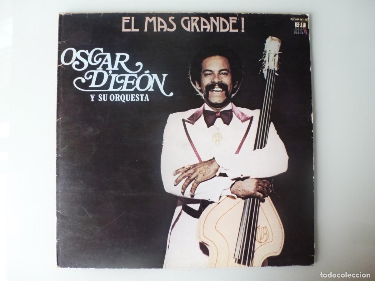 Discos de vinilo: OSCAR D'LEON Y SU ORQUESTA - EL MAS GRANDE! (LP REFLEJO 1979) SALSA