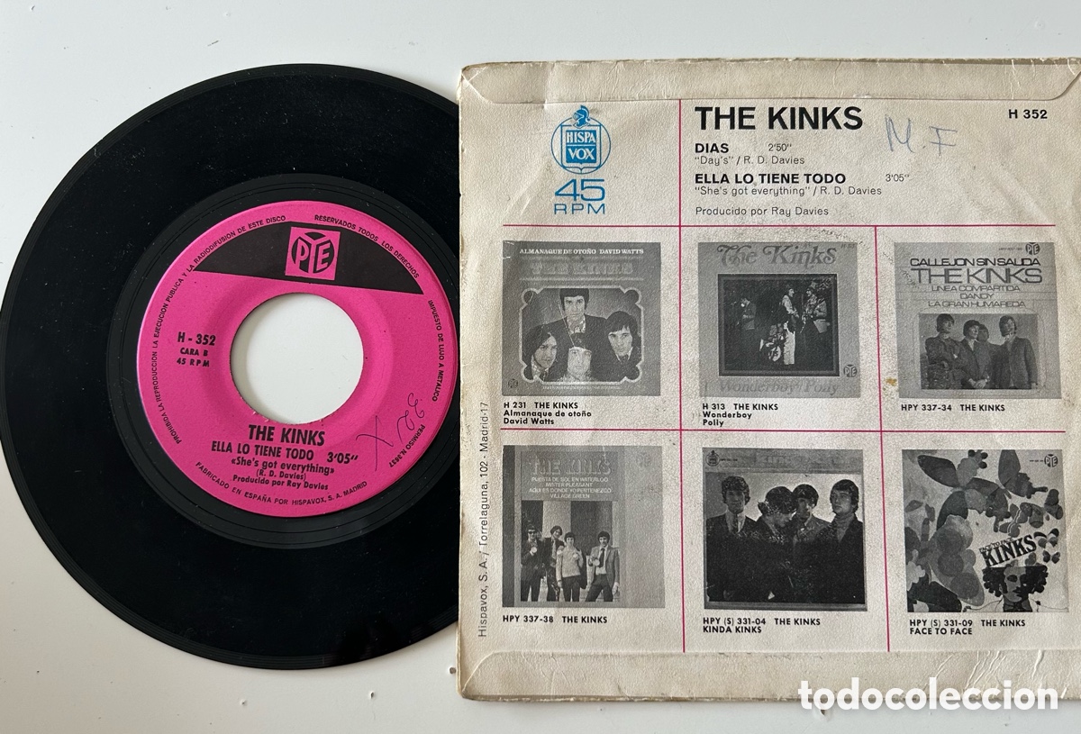 Discos de vinilo: Kinks - d&iacute;as original 1968 - Foto 2