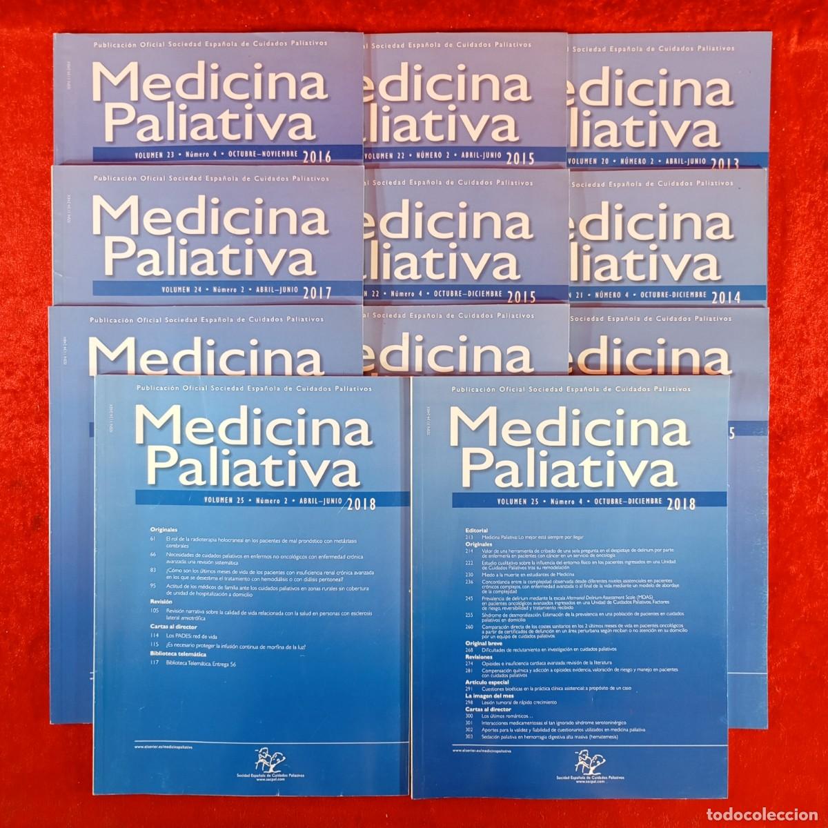 Discos de vinilo: MEDICINA PALIATIVA - SOCIEDAD ESPA&Ntilde;OLA DE CUIDADOS PALIATIVOS - 11 REVISTAS / 6081