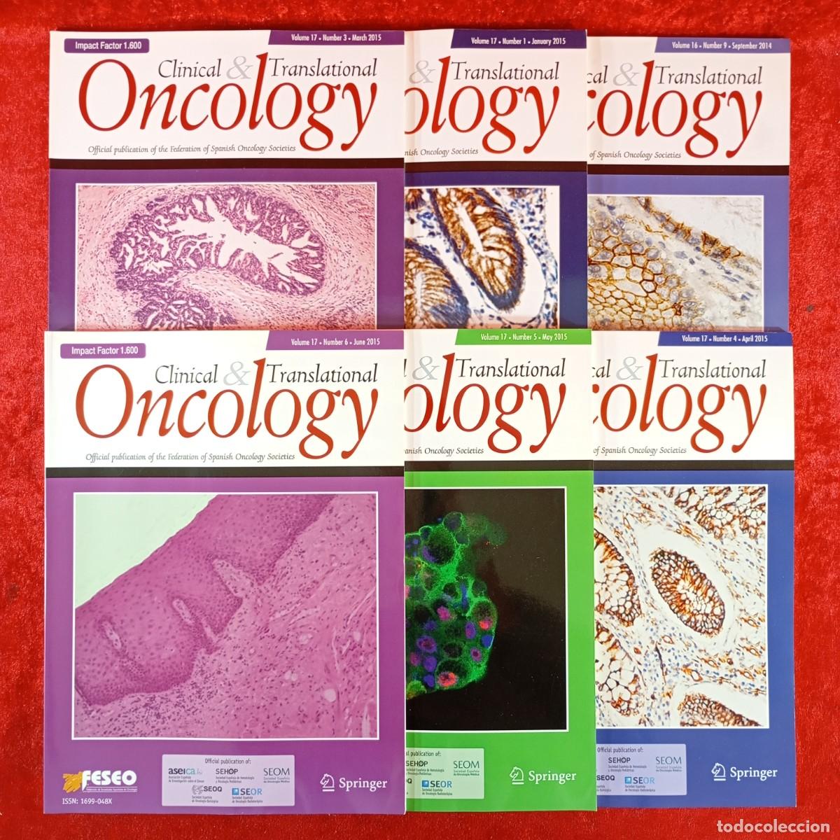Discos de vinilo: CLINICAL % TRANSLATIONAL ONCOLOGY - FEDERATION OF SPANISH ONCOLOGY SOCIETIES - 6 REVISTAS / 6082