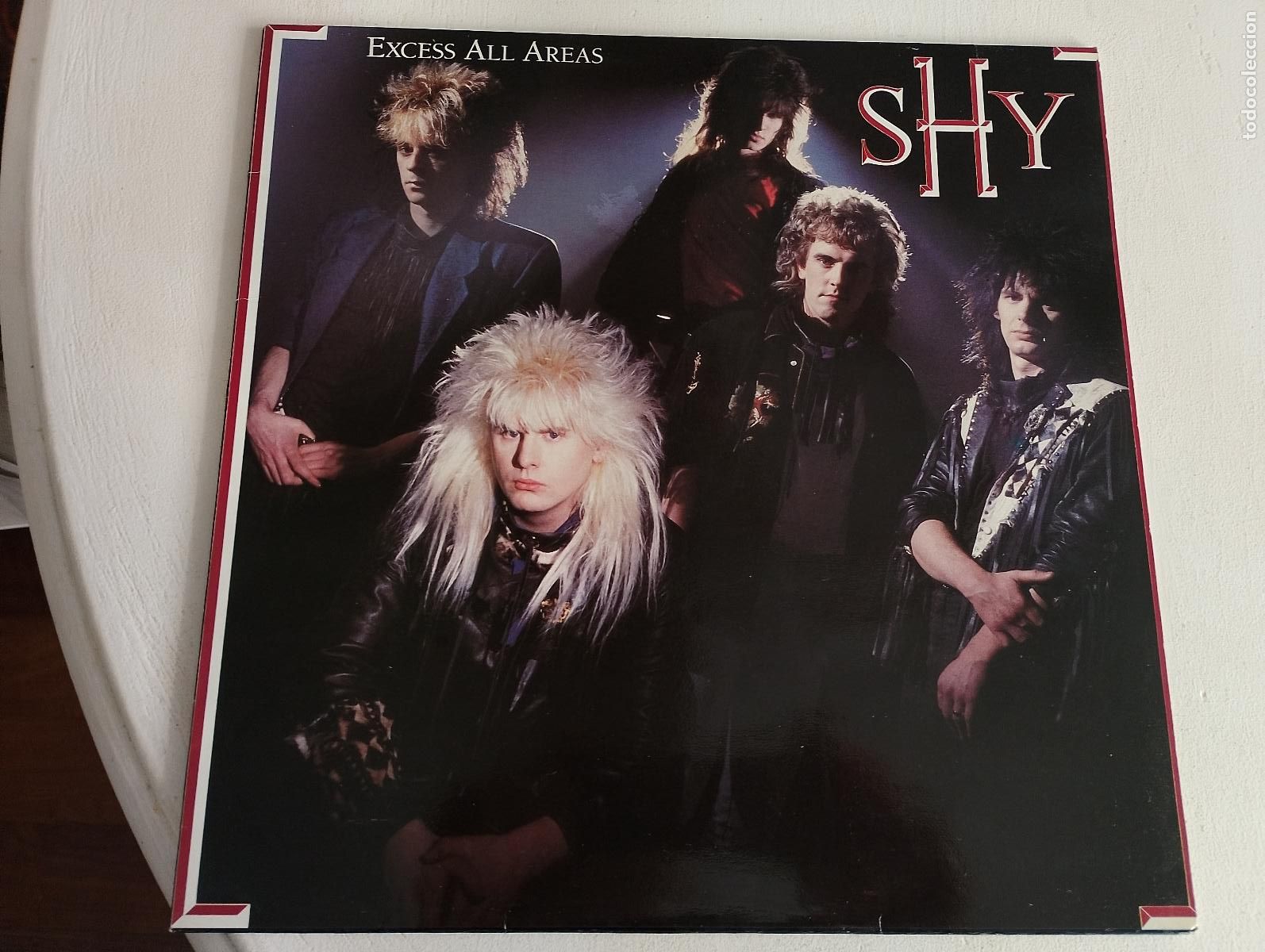 Discos de vinilo: Shy &ndash; Excess All Areas, ed espa&ntilde;ola, 1987,Rock