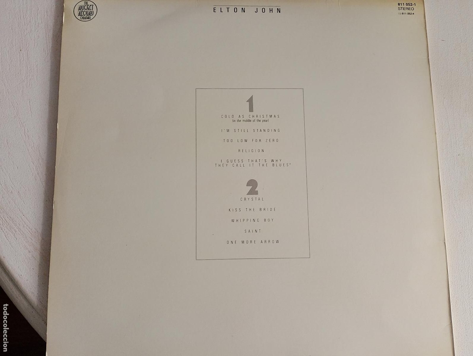 Discos de vinilo: Elton John &ndash; Too Low For Zero,1983, Pop Rock - Foto 2
